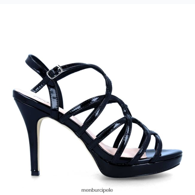 mozaik od bojenog drveta žene Menbur crno srednje i niske pete 4BBF0X1903