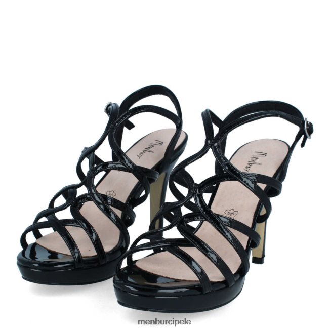 mozaik od bojenog drveta žene Menbur crno srednje i niske pete 4BBF0X1903